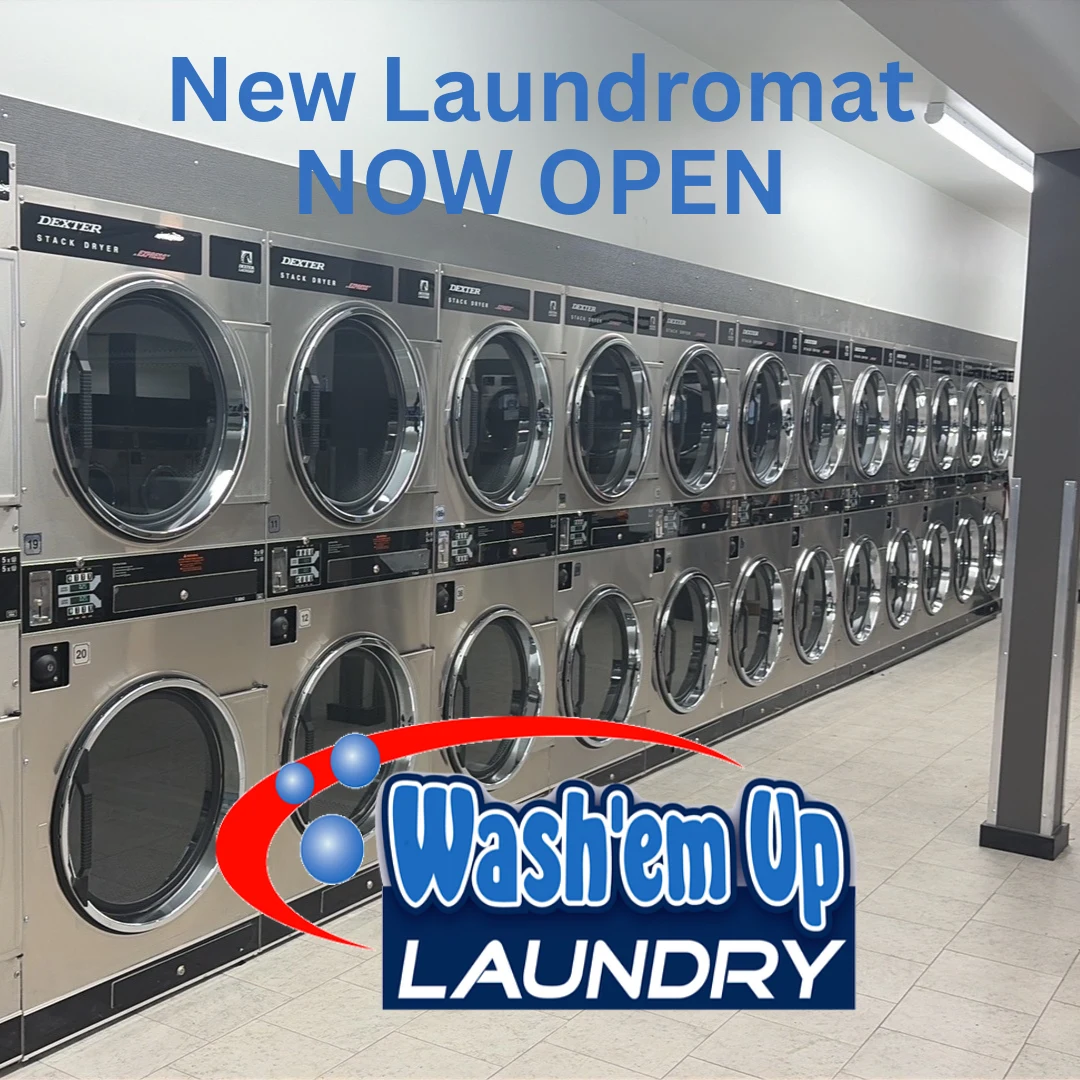 Wash'em Up Laundry #9 now-open announcement