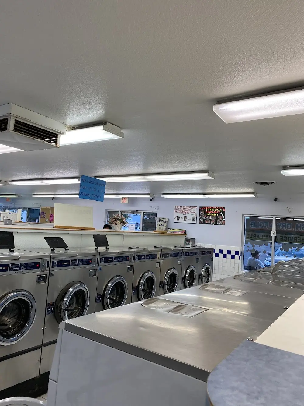 Clean washer and dryer area at Wash'em Up Laundry #4 - Laundromat Aurora