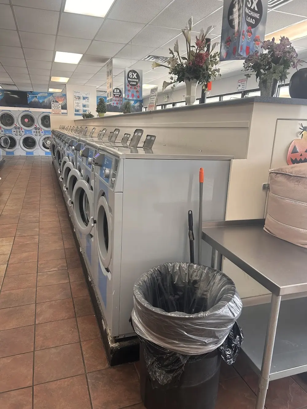 Clean washer and dryer area at Wash'em Up Laundry #2 - Laundromat Denver